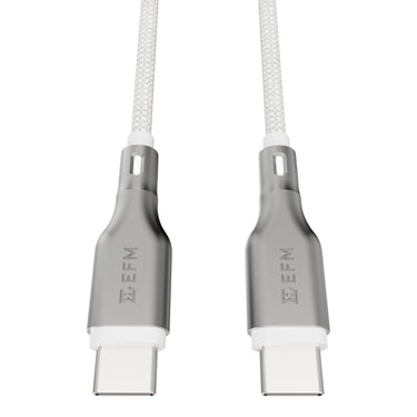 EFM USB-C to USB-C Essential Power Cable with Aramid Fibre Reinforcement 1M - White
